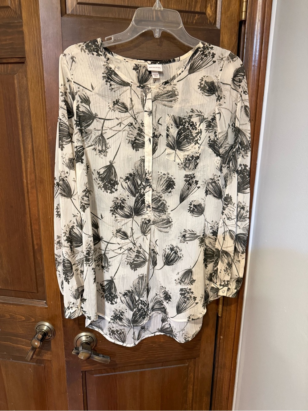 Cream tunic top woodland theme nature theme xs